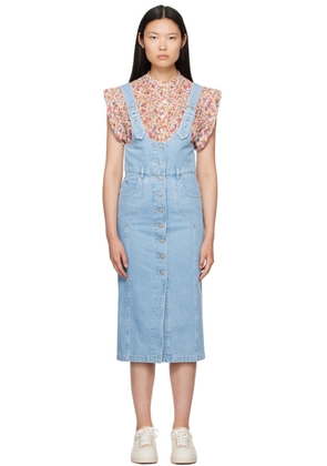 Isabel Marant Etoile Blue Filipine Denim Midi Dress