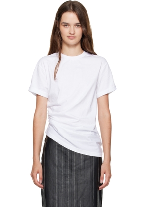 Victoria Beckham White Gathered Detail T-shirt
