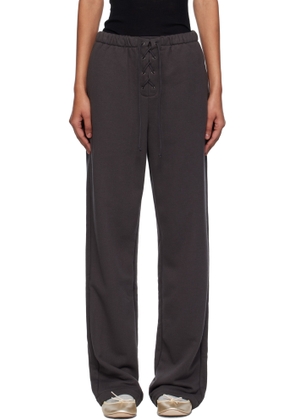 OPEN YY Gray Lace Up Lounge Pants