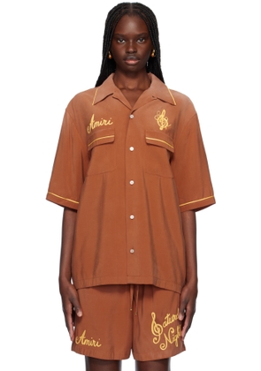 AMIRI Orange Saturday Night Camp Shirt