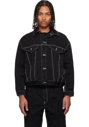 Comme des Garçons Homme Black Spun Twill Garment Dyed Jacket
