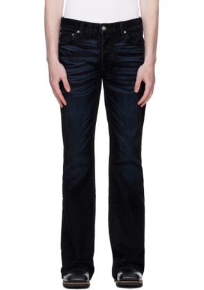 COÛT DE LA LIBERTÉ Black Jimmy Stretch Suede Flare Jeans