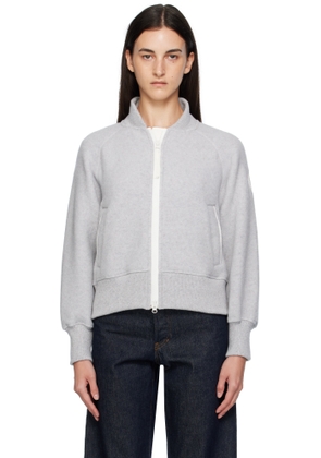 Canada Goose Gray 'White Label' Sierra Fleece Bomber Jacket