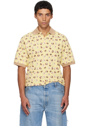 Ashley Williams Yellow Printed Polo