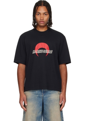 Marine Serre Black MS Sports Jersey T-shirt