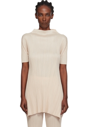 PLEATS PLEASE ISSEY MIYAKE Beige Monthly Colors July Top