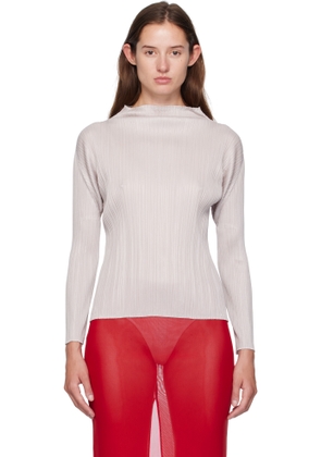 PLEATS PLEASE ISSEY MIYAKE Beige June New Colorful Basics 4 T-shirt