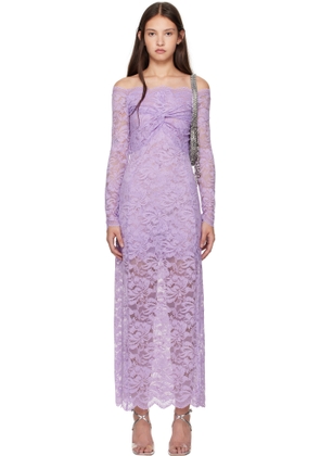 Rabanne Purple Lace Maxi Dress