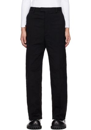 VETEMENTS Black Metalized Wrinkled Tailored Trousers