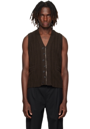 Kiko Kostadinov Brown Fitz Knit Vest