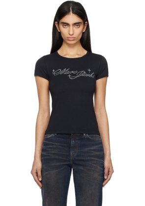 Marc Jacobs Black Charm Logo Shrunken T-shirt