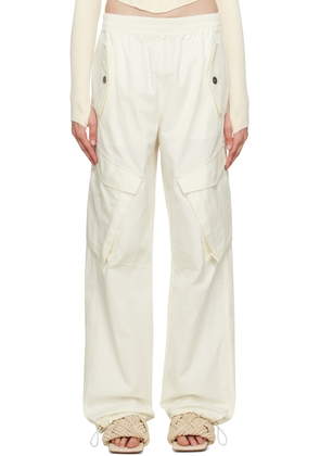 Dion Lee White Elasticized Trousers