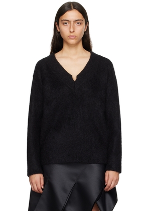 We11done Black V-Neck Sweater