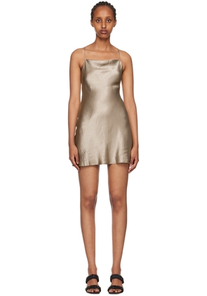 THIRD FORM Taupe Crush Bias Minidress