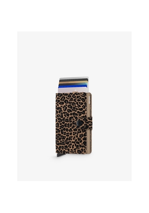 Womens Secrid Animal-Print Branded Leather Wallet