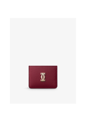 Womens C De Cartier Leather Card Holder