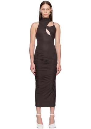 SELASI Brown Strap Maxi Dress