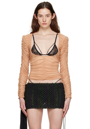 Shawna Wu SSENSE Exclusive Beige Long Sleeve T-Shirt