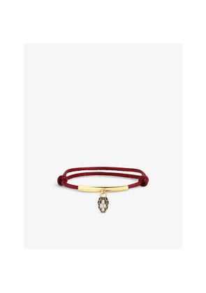 Bvlgari Serpenti Forever Gold-Plated Brass, Agate, Enamel and Cord Bracelet