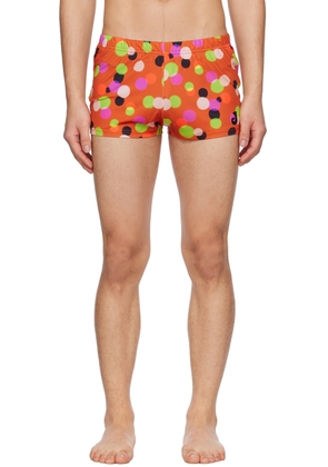 JACQUEMUS Orange Le Raphia 'Le Short De Bain' Swim Shorts