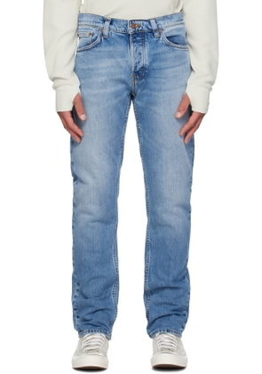 Nudie Jeans Blue Solid Ollie Jeans