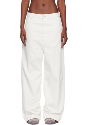 ISSEY MIYAKE White Sculptural Jeans