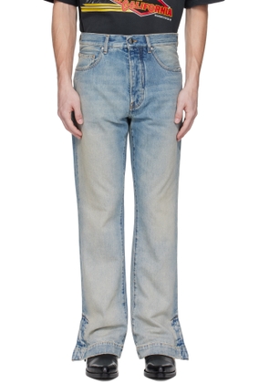 AMIRI Blue Straight Flare Jeans
