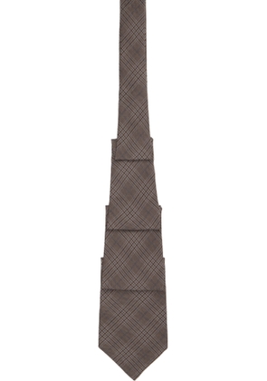 OUR LEGACY Brown Pleated Tie