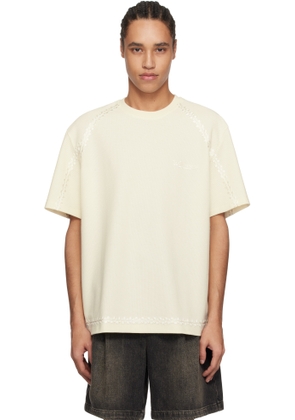 WOOYOUNGMI Off-White Line Embroidery T-shirt