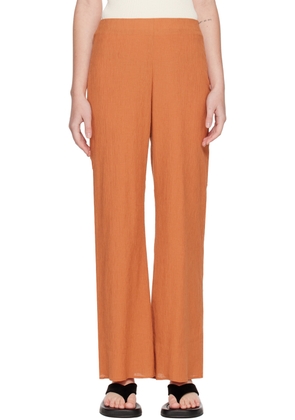 Missing You Already Orange Textured Lounge Pants