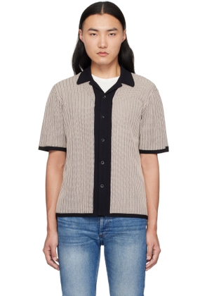 rag & bone Taupe & Black Harris Camp Shirt