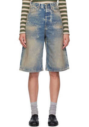 Acne Studios Blue Loose-Fit Denim Shorts