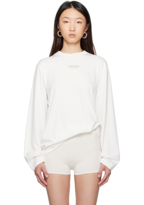 Fear of God ESSENTIALS White Classic Fit Long Sleeve T-shirt