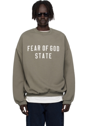 Fear of God ESSENTIALS Gray 90s Fit Fleece Crewneck Sweatshirt