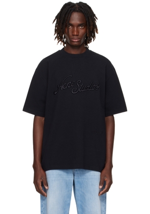 Acne Studios Black Logo Relaxed-Fit T-shirt