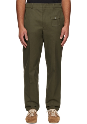 Moncler Khaki Tailored Gabardine Trousers