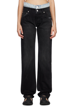 VTMNTS Black & Blue Double Waist Jeans