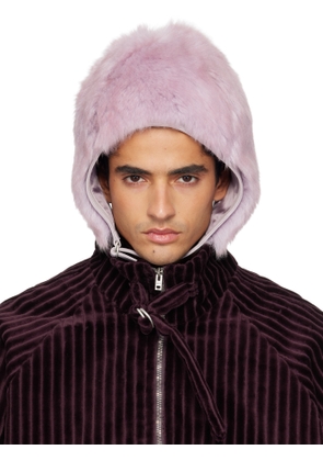 Acne Studios Pink Shearling Hat