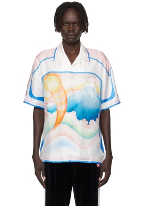 Casablanca Multicolor Fuji Dream Short Sleeve Silk Shirt
