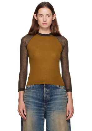 Acne Studios Brown Semi-Sheer T-shirt