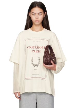 Acne Studios Off-White Layered Print T-shirt