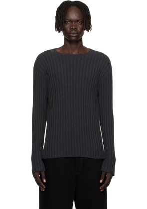 Acne Studios Gray Ribbed Sweater