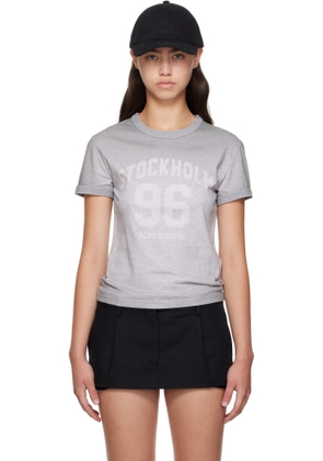Acne Studios Gray Sprayed Vintage Logo T-shirt
