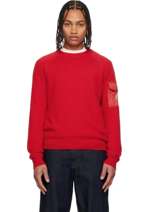 Moncler Red Mouliné Wool & Cashmere Sweater