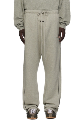 Fear of God ESSENTIALS Gray Relaxed Fleece Piping Sweatpants