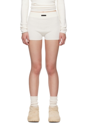 Fear of God ESSENTIALS White Soft Rib Knit Boxer Boy Shorts