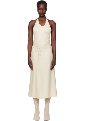 Baserange Off-White Apron Maxi Dress