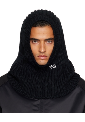 Y-3 Black Knitted Hood Balaclava