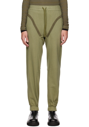 Parnell Mooney SSENSE Exclusive Khaki V-Line Lounge Pants