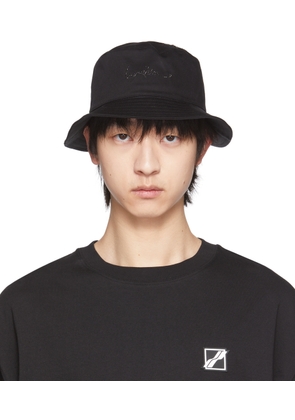 We11done Black Hotfix Star Bucket Hat